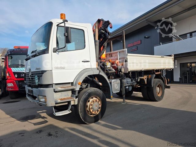 Truk jungkit MERCEDES-BENZ Atego 1828 / 4X4 ALLRAD / Meiller / 18m Kran
