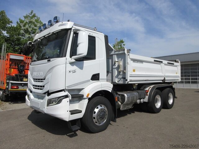Tre-sidet tipbil iveco X-Way 480 AD300XZ 6x6, Hydrodrive, Bordmatic
