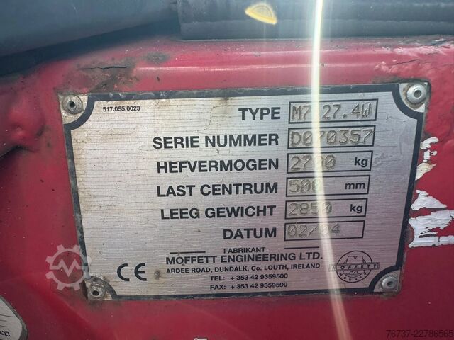 Krovininis krautuvas Moffet M7 27.4W **KOOIAAP-MOFFET 2700KG