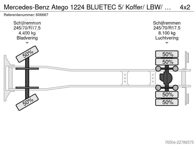 Чемодан Mercedes-Benz Atego 1224 BLUETEC 5/ Koffer/ LBW/ Klima