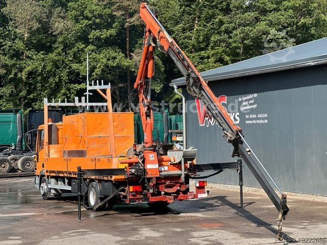 फ्लैटबेड ट्रक IVECO EuroCargo ML Pritsche mit Atlas 65.2 Ladekran