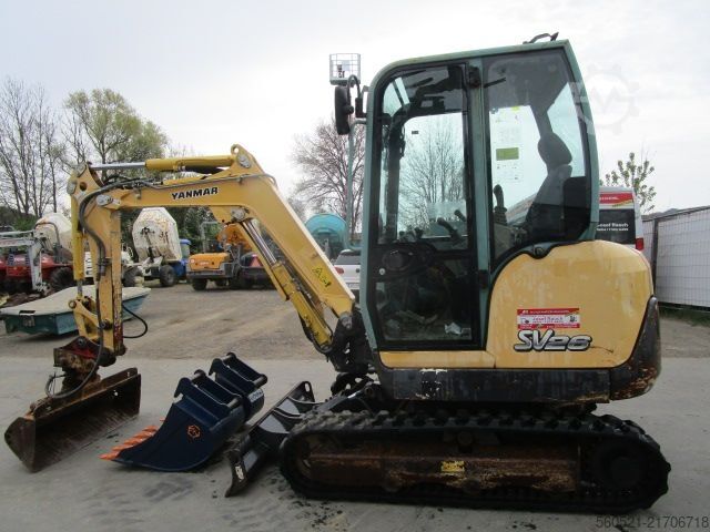 מיני מחפר Yanmar SV26 - mechan. Schnellwechsler + 3 Löffel