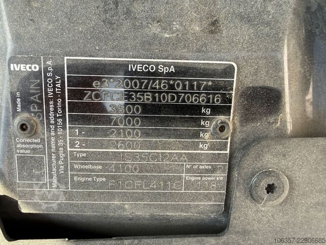 Furgone chiuso IVECO Daily 35C16 3,0L Koffer LBW 750kg Euro6E Seitent