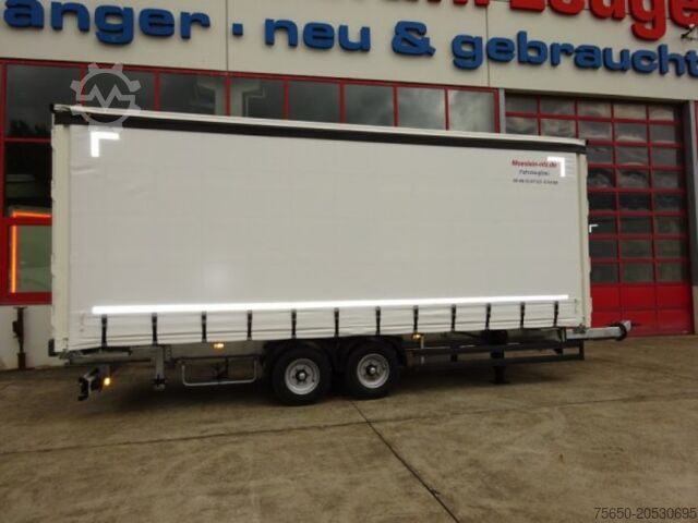 Open trailer with tarp Möslein TPW 105 D Schwebheim Tandem- Planenanhänger Durchladen