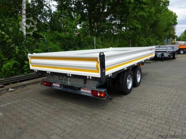 Tipper trailer Möslein TTD 11 Weiß  neuer Tandem 3- Seitenkipper Tieflader-- Neufahrzeug --
