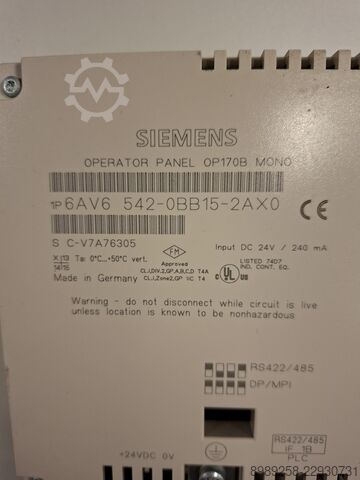 Panel sterowania Siemens 6AV6542-0BB15-2AX0