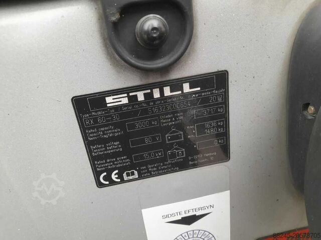 VS-22501 Forklift elektrik triplex Still RX60-30 Tahun 2012 STILL RX60-30