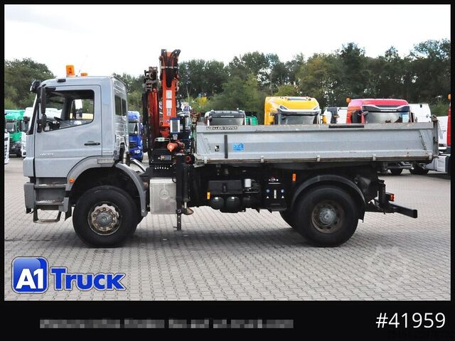 Kravas automašīnai uzstādīts celtnis MERCEDES-BENZ Axor 1833, 4x4, Kran 3 Seiten Kipper, Funk