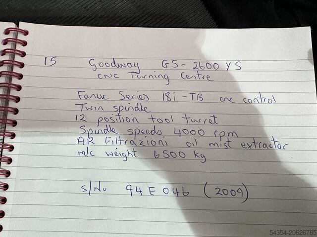 Rennslismiðstöð Goodway GS2600YS