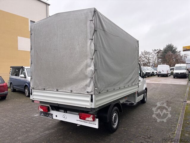 Transporter s platformom i ceradom Mercedes-Benz Sprinter 314 *Plane*Kamera*30.Tkm*1.Hand