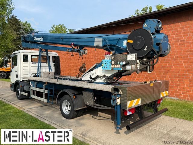 Truck-mounted crane van MAN 8.180  Cormach 23000 36-3  32 Meter Montagekran