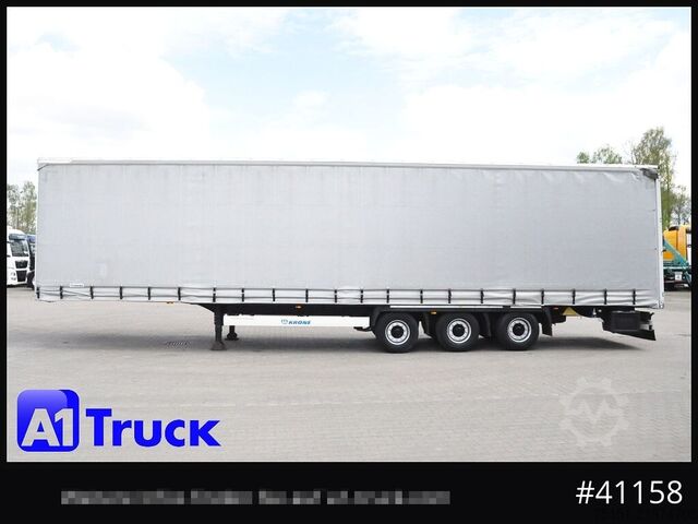 Open semitrailer with tarp KRONE SD, Tautliner Mega, Liftachse, 4 x vorhanden