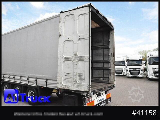 Open semitrailer with tarp KRONE SD, Tautliner Mega, Liftachse, 4 x vorhanden