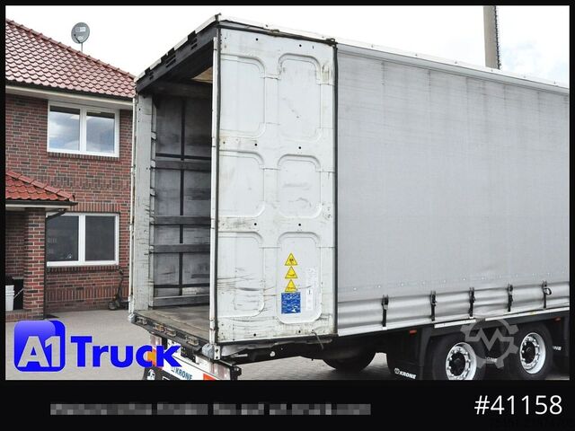 Open semitrailer with tarp KRONE SD, Tautliner Mega, Liftachse, 4 x vorhanden
