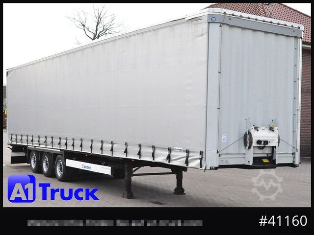 Open semitrailer with tarp KRONE SD, Tautliner Mega, Liftachse, 4 x vorhanden