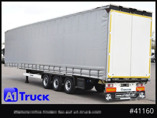 Open semitrailer with tarp KRONE SD, Tautliner Mega, Liftachse, 4 x vorhanden