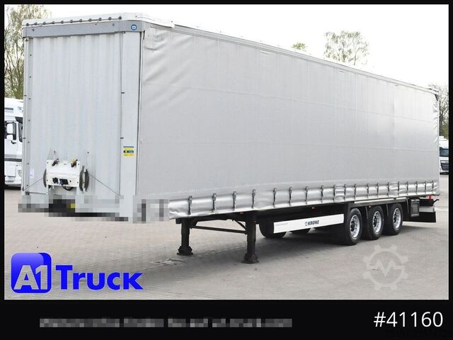 Open semitrailer with tarp KRONE SD, Tautliner Mega, Liftachse, 4 x vorhanden