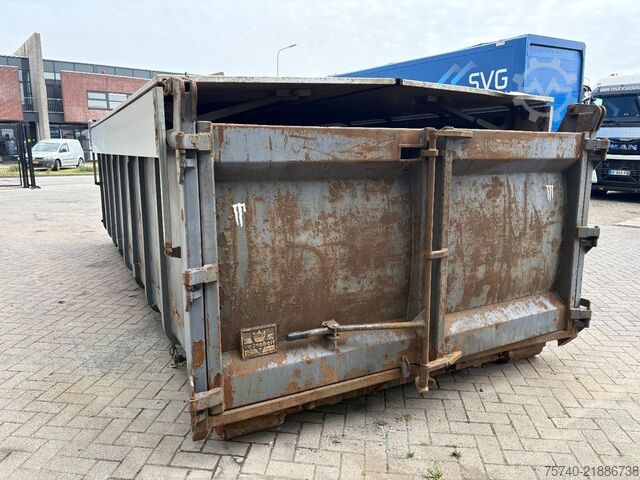 Kontena skip Vossebelt container  + BOVEN KLEPPEN + 20 m3