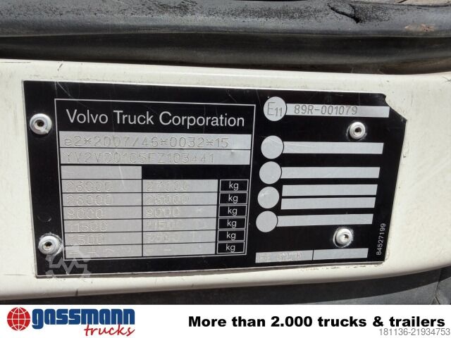 هيكل الشاحنة Volvo FE 320 6x2, Retarder, Lenk-/Liftachse
