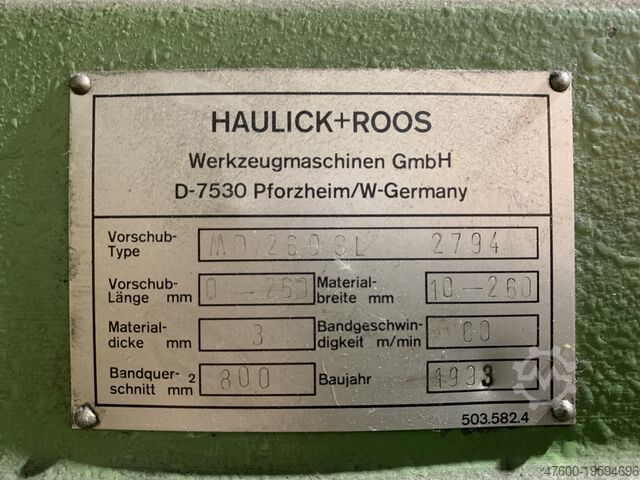 Automatisk dobbeltstolpet stansemaskine RVD 80-800 HS Haulik + Roos H+R Stanzautomat Stanze RVD 80 - 800 HS Presse