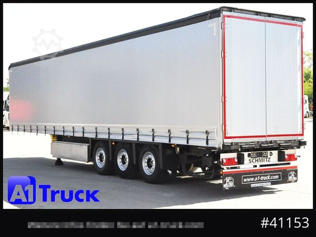 Open semitrailer with tarp SCHMITZ SD Tautliner, verzinkt, Liftachse, neue Plane