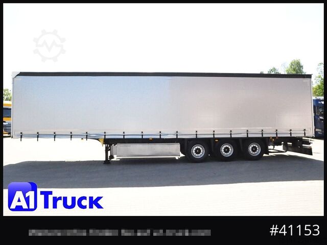 Open semitrailer with tarp SCHMITZ SD Tautliner, verzinkt, Liftachse, neue Plane