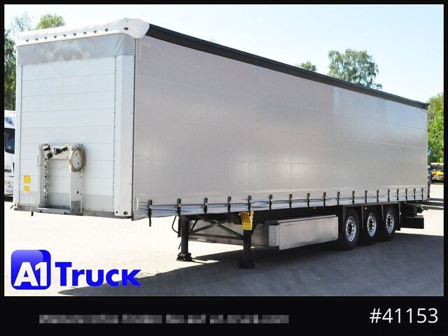 Open semitrailer with tarp SCHMITZ SD Tautliner, verzinkt, Liftachse, neue Plane