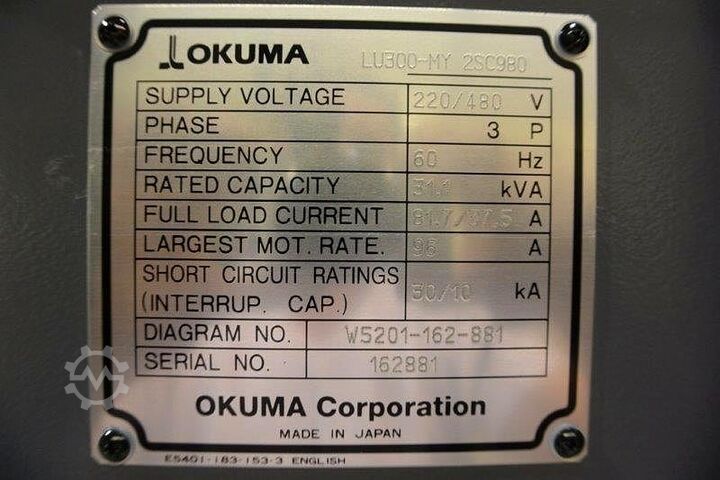数控车床 OKUMA LU300-MY SIMULTURN 2SC980