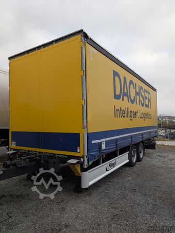 отворена ремарке със строшен брезент Fliegl TPS 100 Durchlader Plattformanhänger