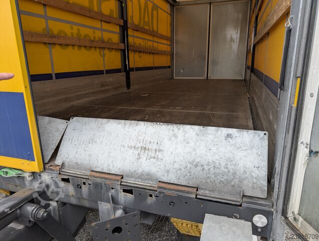 отворена ремарке със строшен брезент Fliegl TPS 100 Durchlader Plattformanhänger