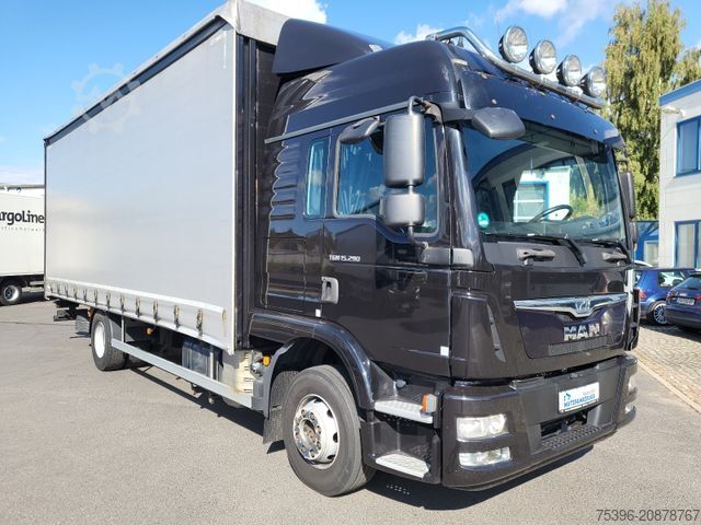 LKW mit Pritsche & Plane MAN TGM 15.290 BL Curtainside-Edscha, 1.Hand
