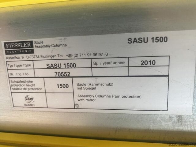 Barriera fotoelettrica di sicurezza multiraggio, 1 trasmettitore + 1 ricevitore + 2 riflettori, colo FIESSLER ULVT 1500/105 S + ULVT 1500 / 105 E
