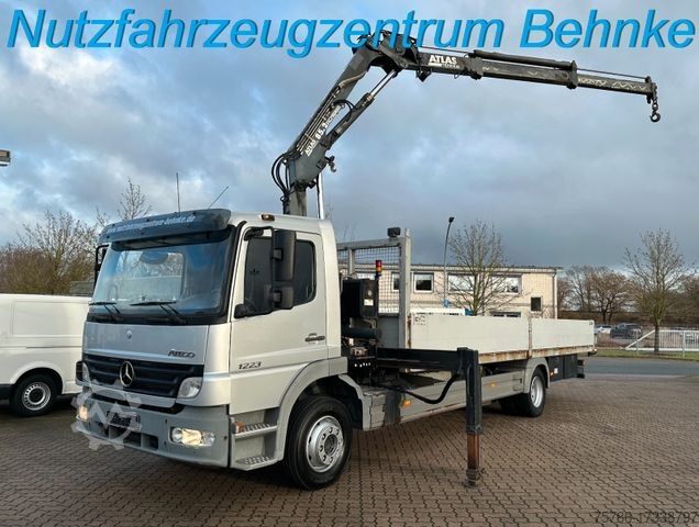 LKW mit Pritsche (offen) MERCEDES-BENZ Atego 1223 BL 7.2m Pritsche/Atlas Kran/AC/2x AHK