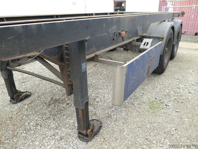 Değişebilir kasalı yarı römork Fischer NWK26, Kippchassis, 20 Fuß Container,BPW