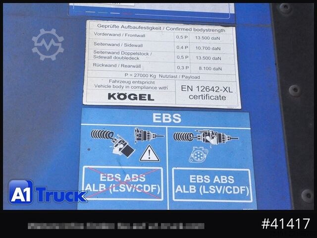 Semirremolque abierto con toldo KOEGEL S 24 Tautliner, Code XL, BPW,  TÜV 06/2027