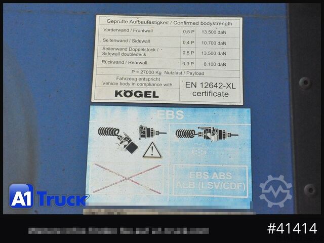 Semirremolque abierto con toldo KOEGEL S 24 Tautliner, Code XL, BPW,  1 Vorbesitzer, VDI 2700