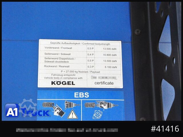 Semirremolque abierto con toldo KOEGEL S 24 Tautliner, Code XL, BPW,  1 Vorbesitzer, VDI 2700
