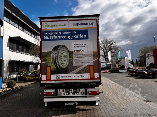 Open semitrailer with tarp SCHMITZ CARGOBULL SCS 24/L - 13.62 E B neue Plane, XL, Getränke