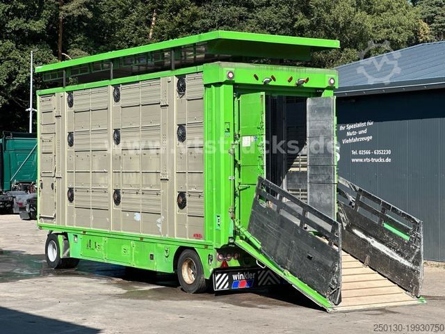 Hestetransporttrailer Finkl FINKL VA18 3.Stock Viehanhänger, Hubdach