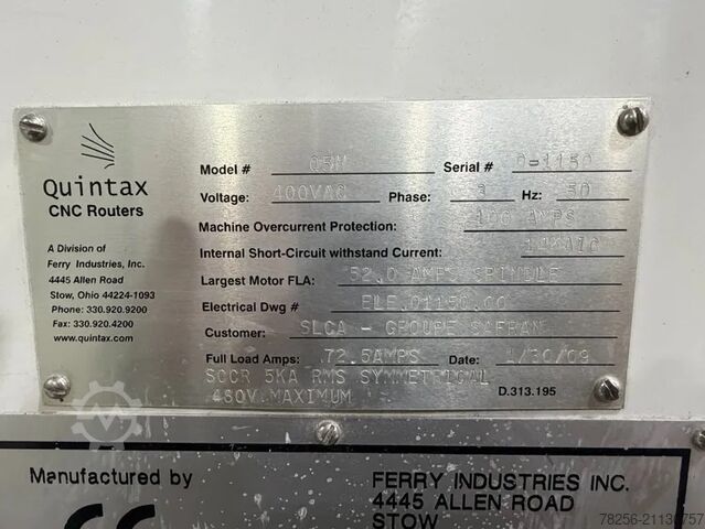 Fresadora CNC de precisión de 5 ejes para trabajos pesados QUINTAX Q5H