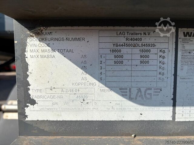 Dumper LAG 2 AXLE + KIPPER + ALUMINIUM ZIJBORDEN + PERFECT...