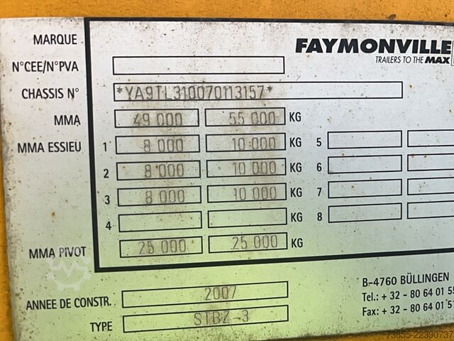 Semirremolque de plataforma baja Faymonville STBZ3