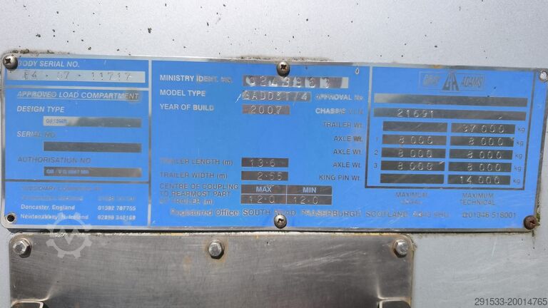 Poluprikolica za transport stoke Gray and Adams GADD3 / 1 OWNER / WORKS GREAT / 2 LEVELS