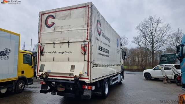 Camião plataforma com lona Mercedes-Benz 1845 Retarder Klima, Kühlschrank Edscha, Retarder, LBW, Zustand gut