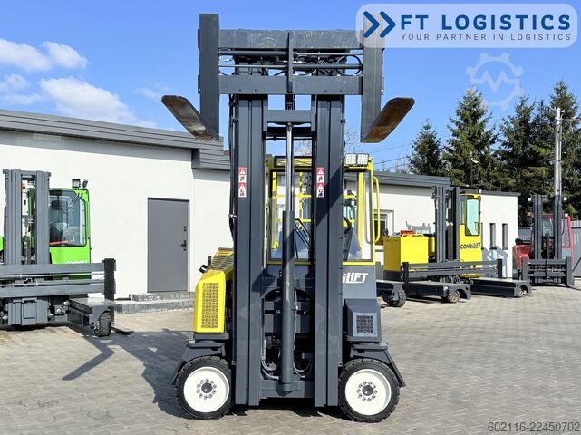 Carrello elevatore a 4 direzioni Combilift CB4500 GAS TRIPLEX 6400 FORK POSITIONER