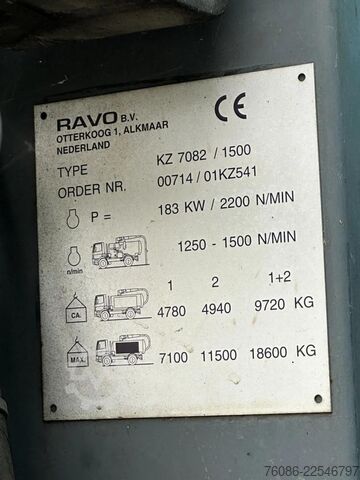 Sesalno vozilo DAF CF 75.250 WITH RAVO KZ7082/150 VACUUM / CHANNEL...