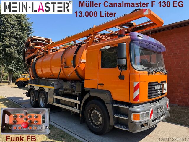 Vákuová cisterna MAN 27.460 Müller Saug HD Spüler 13m³ +  FB