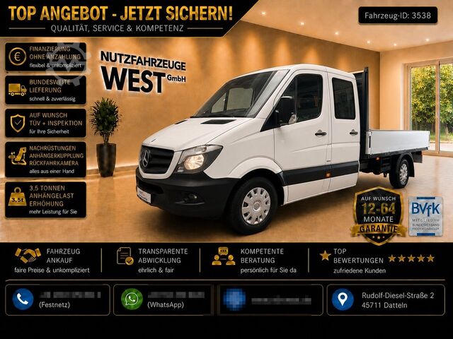 Pick-up pakettiauto MERCEDES-BENZ Sprinter 314/316 Maxi Pritsche=3.500mm*Garantie*