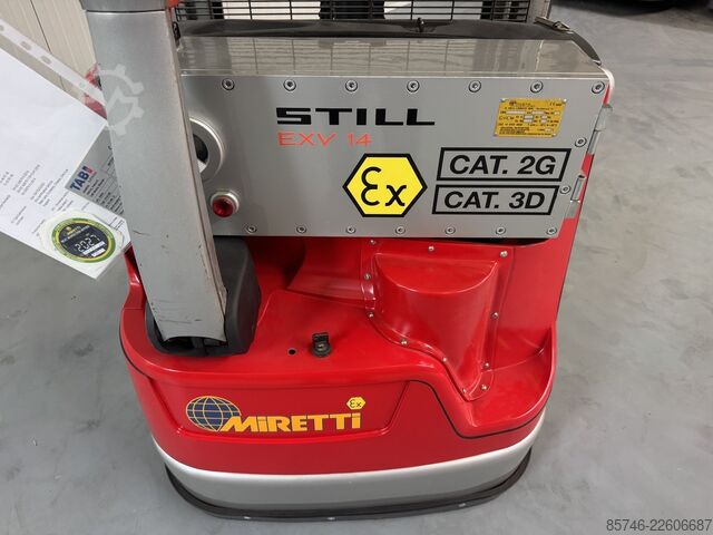 EXV 14 C * DEMO * Atex EX * Miretti 2G / Z1 y 3D / Z22 * ¡Batería NUEVA! STILL EXV 14 C * DEMO * Atex EX * Miretti 2G / Z1 & 3D / Z22 * NEW battery !!