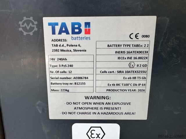 EXV 14 C * DEMO * Atex EX * Miretti 2G / Z1 y 3D / Z22 * ¡Batería NUEVA! STILL EXV 14 C * DEMO * Atex EX * Miretti 2G / Z1 & 3D / Z22 * NEW battery !!